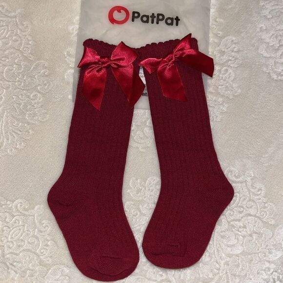 BABY GIRLS NEW SIZE 9-12 MONTHS BOW SOCKS - Picture 1 of 3